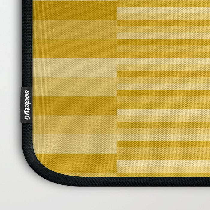 Mixed Stripes Pattern XI Golden Yellow Laptop Sleeve Gallery Image 3
