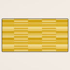 Mixed Stripes Pattern XI Golden Yellow Desk Mat Gallery Image 3