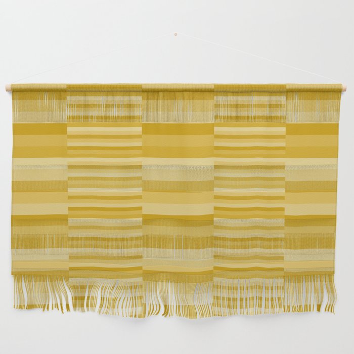 Mixed Stripes Pattern XI Golden Yellow Wall Hanging Gallery Image 1