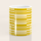 Mixed Stripes Pattern XI Golden Yellow Coffee Mug Gallery Image 4
