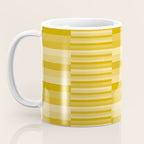 Mixed Stripes Pattern XI Golden Yellow Coffee Mug Gallery Image 3
