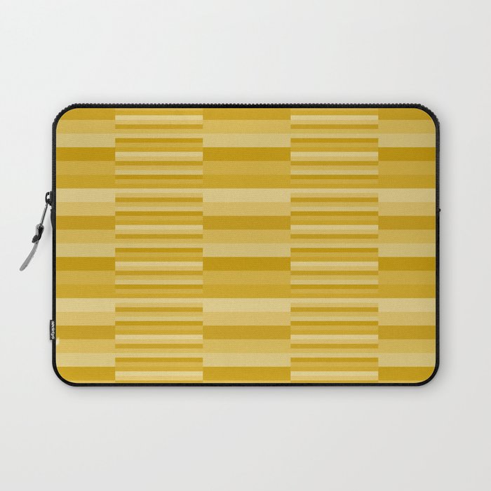 Mixed Stripes Pattern XI Golden Yellow Laptop Sleeve Gallery Image 1