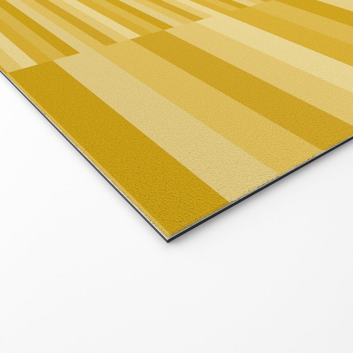 Mixed Stripes Pattern XI Golden Yellow Welcome Mat Gallery Image 2