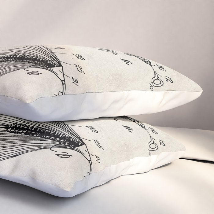 Fly Fishing Patent - Fisherman Art - Antique Pillow Sham Gallery Image 3