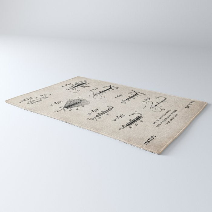 Fly Fishing Patent - Fisherman Art - Antique Rug Gallery Image 3