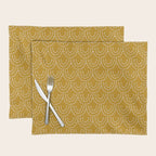 Dotted Scallop in Gold Placemat Gallery Image 1