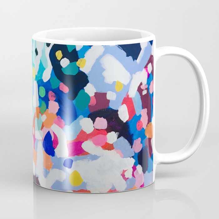 Rainbow Kaleidoscope by Ejaaz Haniff Colorful Art Abstract Painting Acrylic Painting Fun Shapes Pattern Coffee Mug Gallery Image 1