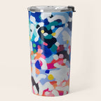 Rainbow Kaleidoscope by Ejaaz Haniff Colorful Art Abstract Painting Acrylic Painting Fun Shapes Pattern Travel Mug Gallery Image 2