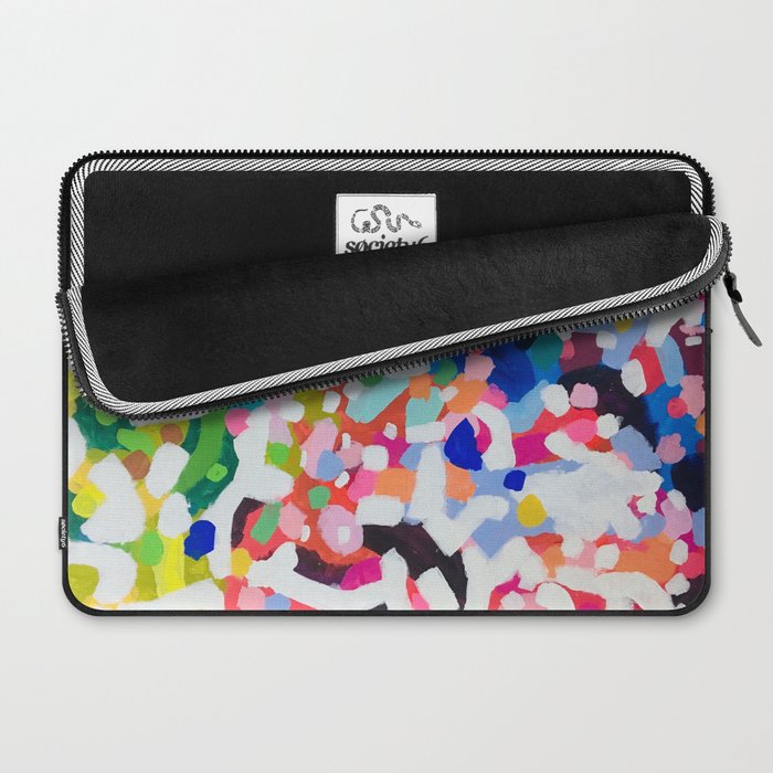 Rainbow Kaleidoscope by Ejaaz Haniff Colorful Art Abstract Painting Acrylic Painting Fun Shapes Pattern Laptop Sleeve Gallery Image 2