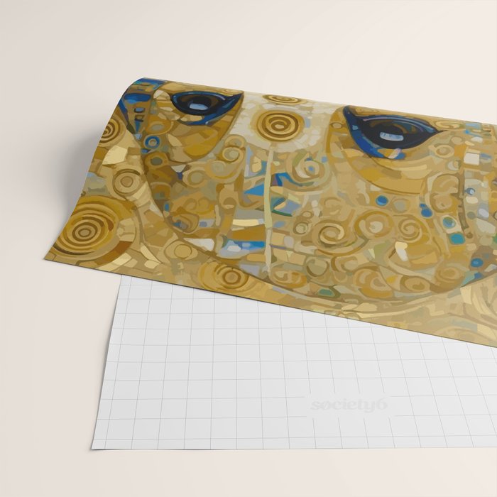 Klimt Dog with Brown Eyes Wrapping Paper Gallery Image 2
