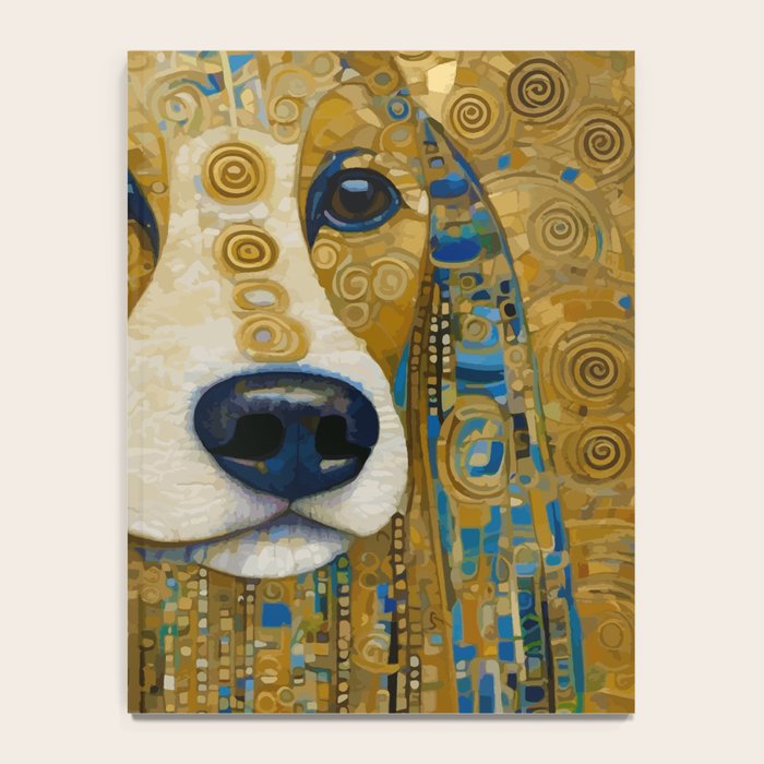 Klimt Dog with Brown Eyes Notebook Gallery Image 4