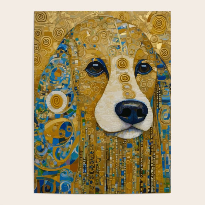 Klimt Dog with Brown Eyes Poster Gallery Image 4