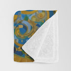 Klimt Dog with Brown Eyes Throw Blanket Gallery Image 3