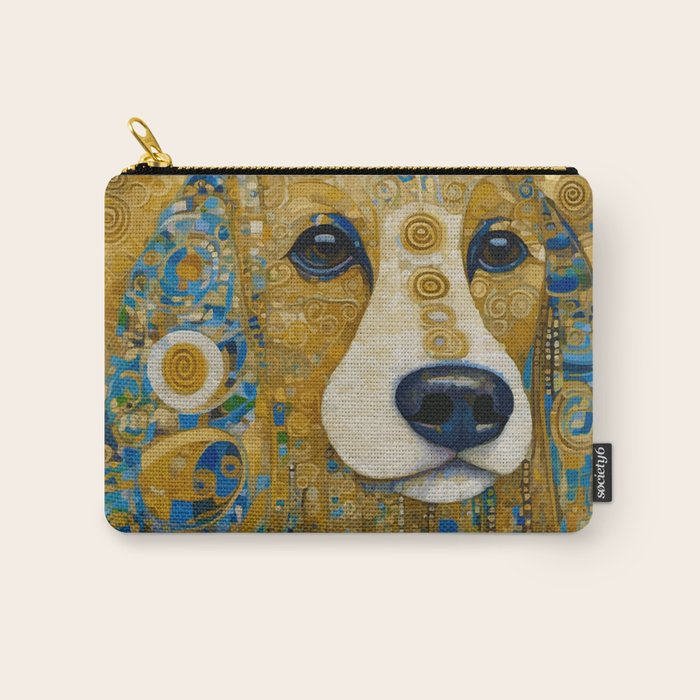 Klimt Dog with Brown Eyes Carry All Pouch Gallery Image 1
