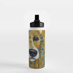 Klimt Dog with Brown Eyes Water Bottle Gallery Image 2