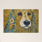 Klimt Dog with Brown Eyes Welcome Mat Gallery Image 1