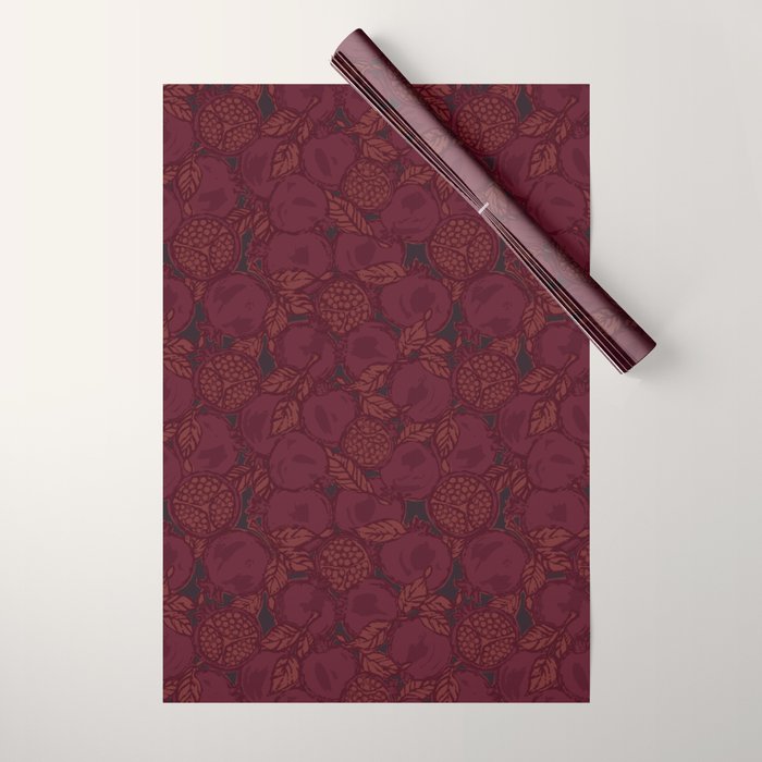 Red Pomegranates Wrapping Paper Gallery Image 1