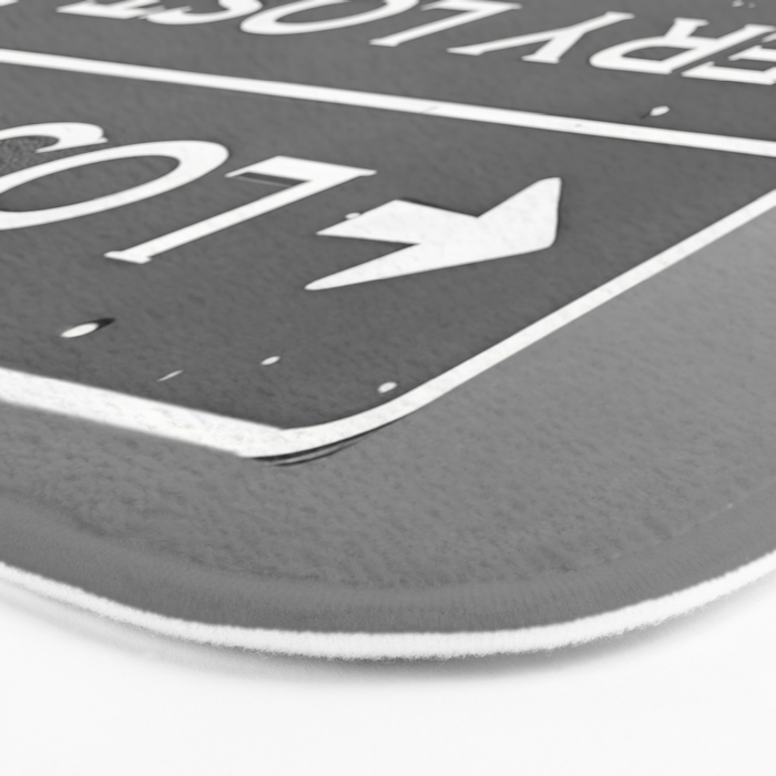 Lost; Very Lost funny roadsign humorous black and white quote photograph - photography - photographs Bath Mat Gallery Image 3