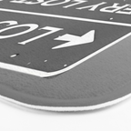 Lost; Very Lost funny roadsign humorous black and white quote photograph - photography - photographs Bath Mat Gallery Image 3