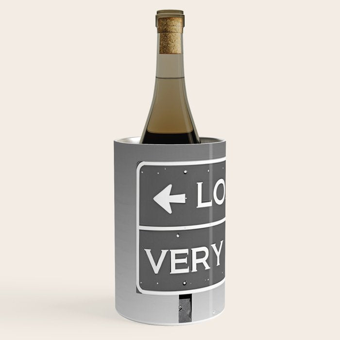 Lost; Very Lost funny roadsign humorous black and white quote photograph - photography - photographs Wine Chiller Gallery Image 2