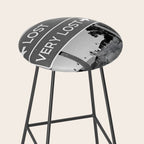 Lost; Very Lost funny roadsign humorous black and white quote photograph - photography - photographs Stool Gallery Image 2