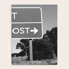 Lost; Very Lost funny roadsign humorous black and white quote photograph - photography - photographs Notebook Gallery Image 4