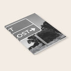 Lost; Very Lost funny roadsign humorous black and white quote photograph - photography - photographs Notebook Gallery Image 2