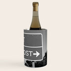 Lost; Very Lost funny roadsign humorous black and white quote photograph - photography - photographs Wine Chiller Gallery Image 3