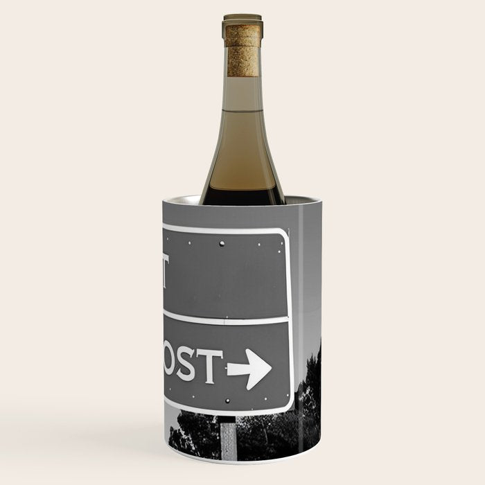 Lost; Very Lost funny roadsign humorous black and white quote photograph - photography - photographs Wine Chiller Gallery Image 3