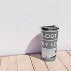 Lost; Very Lost funny roadsign humorous black and white quote photograph - photography - photographs Travel Mug Gallery Image 4