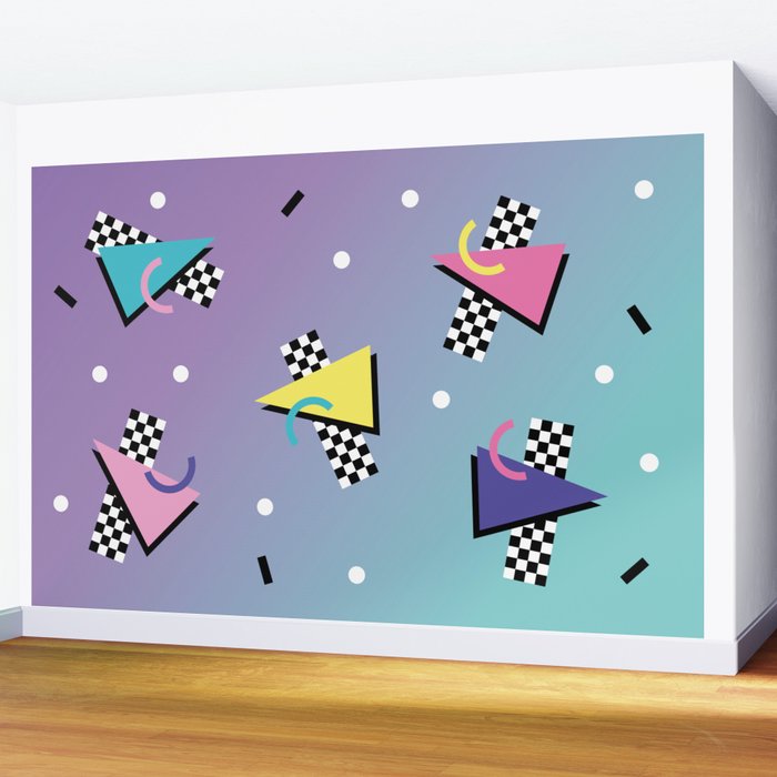 Memphis pattern 59 - 80s / 90s Retro Wall Mural Gallery Image 2