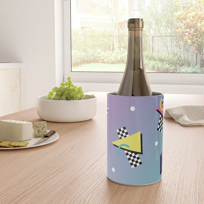 Memphis pattern 59 - 80s / 90s Retro Wine Chiller Gallery Image 4