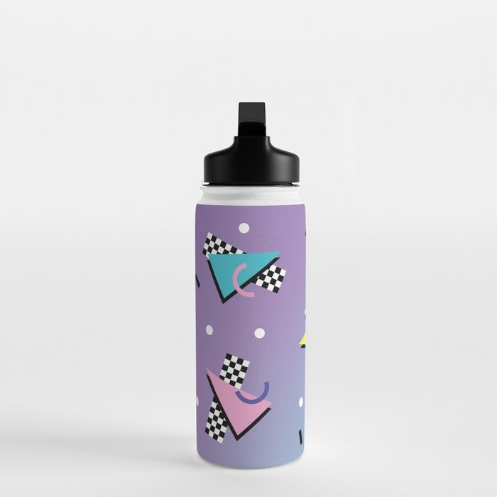 Memphis pattern 59 - 80s / 90s Retro Water Bottle Gallery Image 3