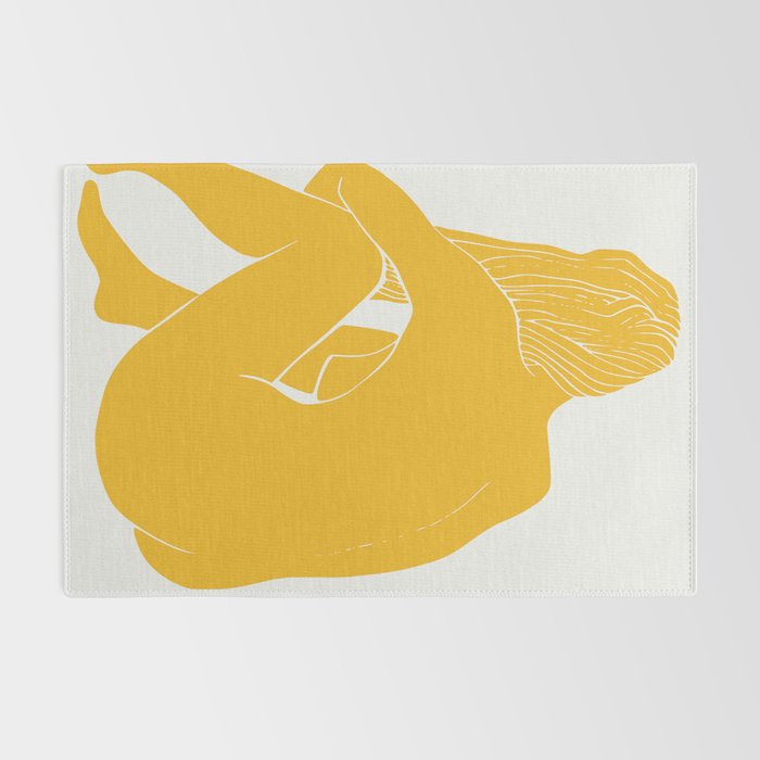 Nude in yellow summer Rug Gallery Image 2
