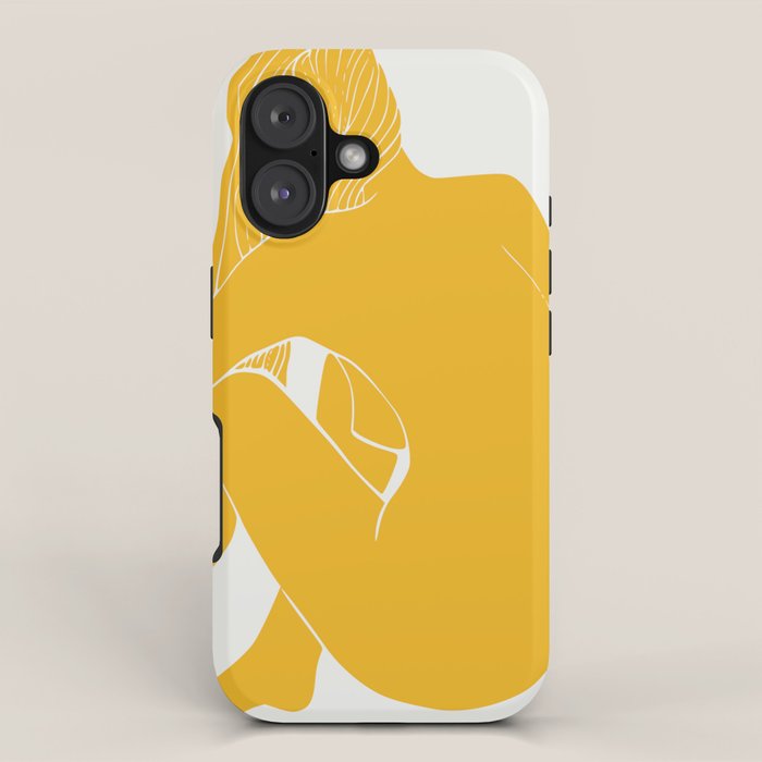 Nude in yellow summer iPhone Case Gallery Image 1