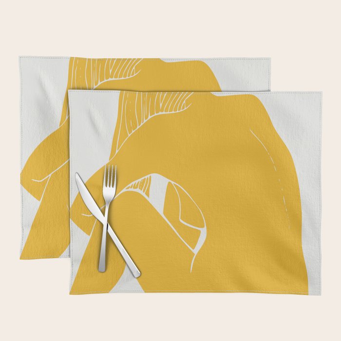 Nude in yellow summer Placemat Gallery Image 1