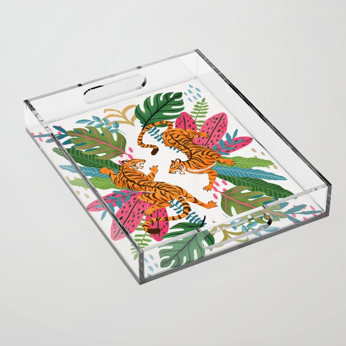 Wild Jungle Tigers Acrylic Tray Gallery Image 1