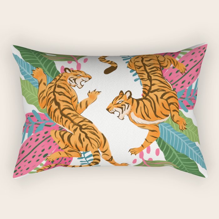Wild Jungle Tigers Rectangular Pillow Gallery Image 2