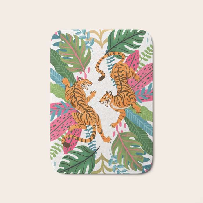 Wild Jungle Tigers Bath Mat Gallery Image 1