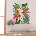 Wild Jungle Tigers Wall Tapestry Gallery Image 2
