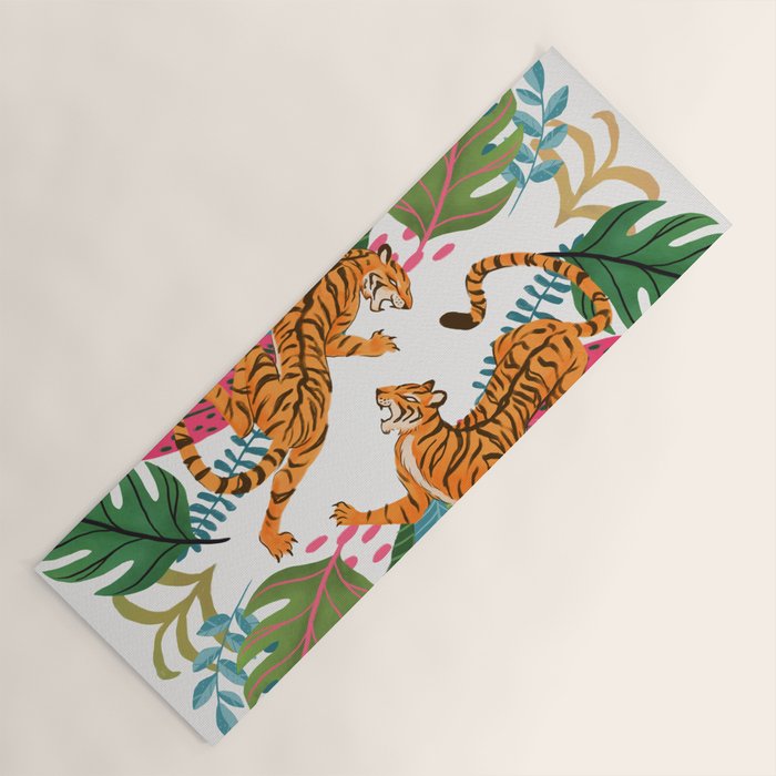 Wild Jungle Tigers Yoga Mat Gallery Image 1