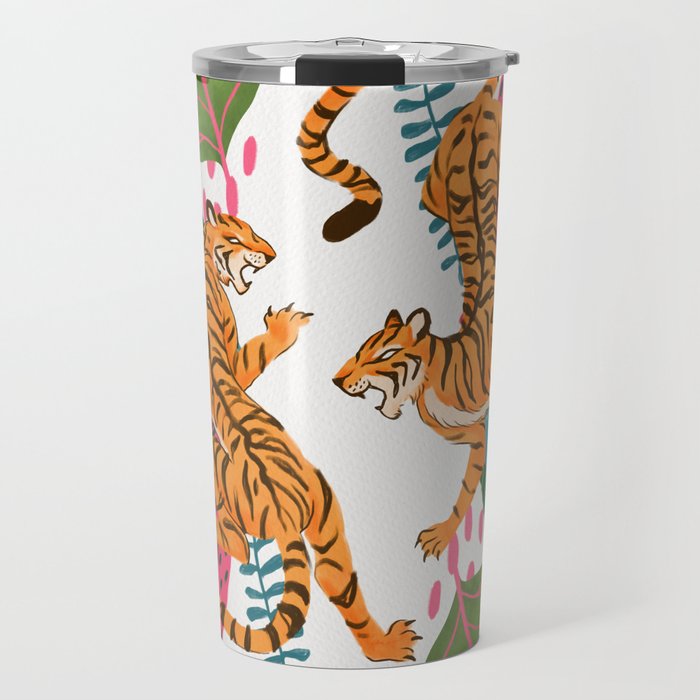 Wild Jungle Tigers Travel Mug Gallery Image 1