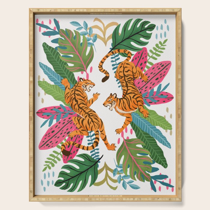 Wild Jungle Tigers Serving Tray Gallery Image 1