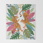 Wild Jungle Tigers Throw Blanket Gallery Image 2