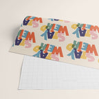 STAY WEIRD - colorful typography Wrapping Paper Gallery Image 2