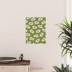 Olive and Purple - Retro Daisies  Poster Gallery Image 2
