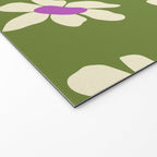 Olive and Purple - Retro Daisies  Welcome Mat Gallery Image 2