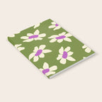 Olive and Purple - Retro Daisies  Notebook Gallery Image 2