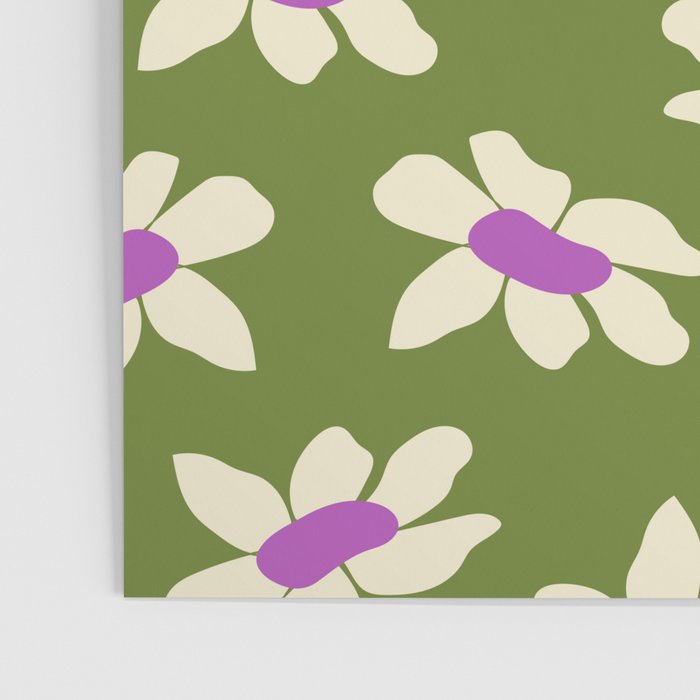 Olive and Purple - Retro Daisies  Poster Gallery Image 3