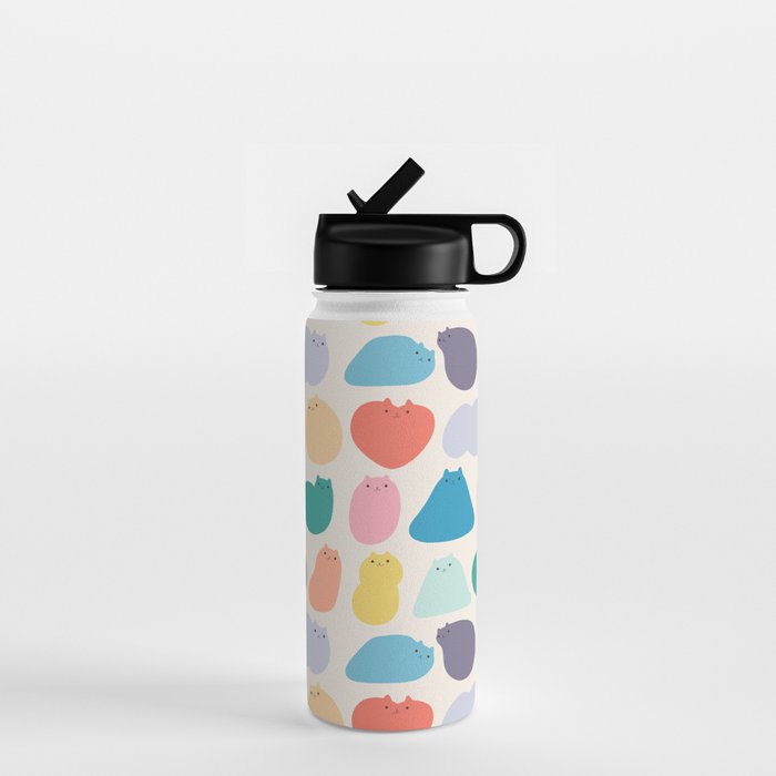 Cat Landscape 168 - Colourful Cats Water Bottle Gallery Image 1